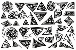 triangle swirl tattoo idea