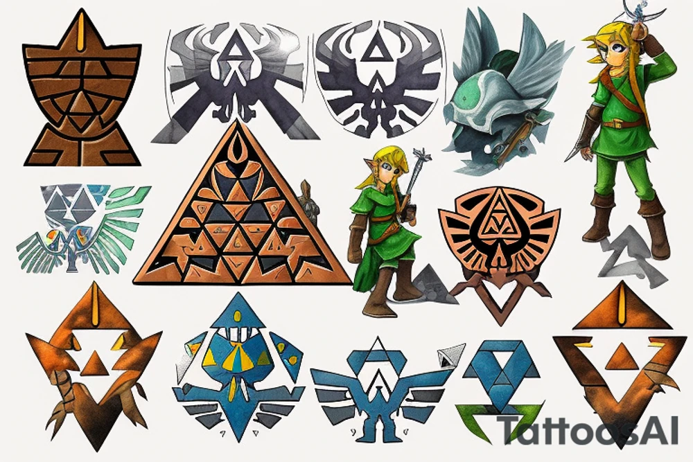 Legend of Zelda Hyrule tattoo idea