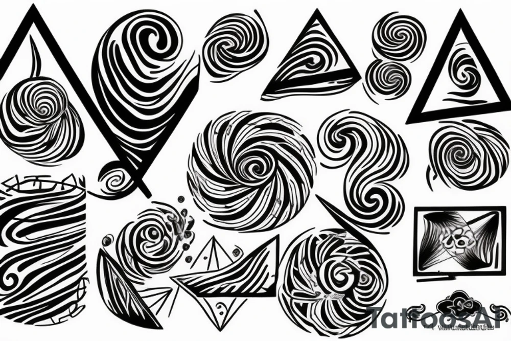 triangle swirl tattoo idea