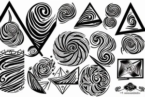 triangle swirl tattoo idea