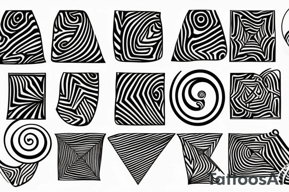 triangle swirl tattoo idea