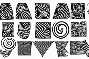 triangle swirl tattoo idea