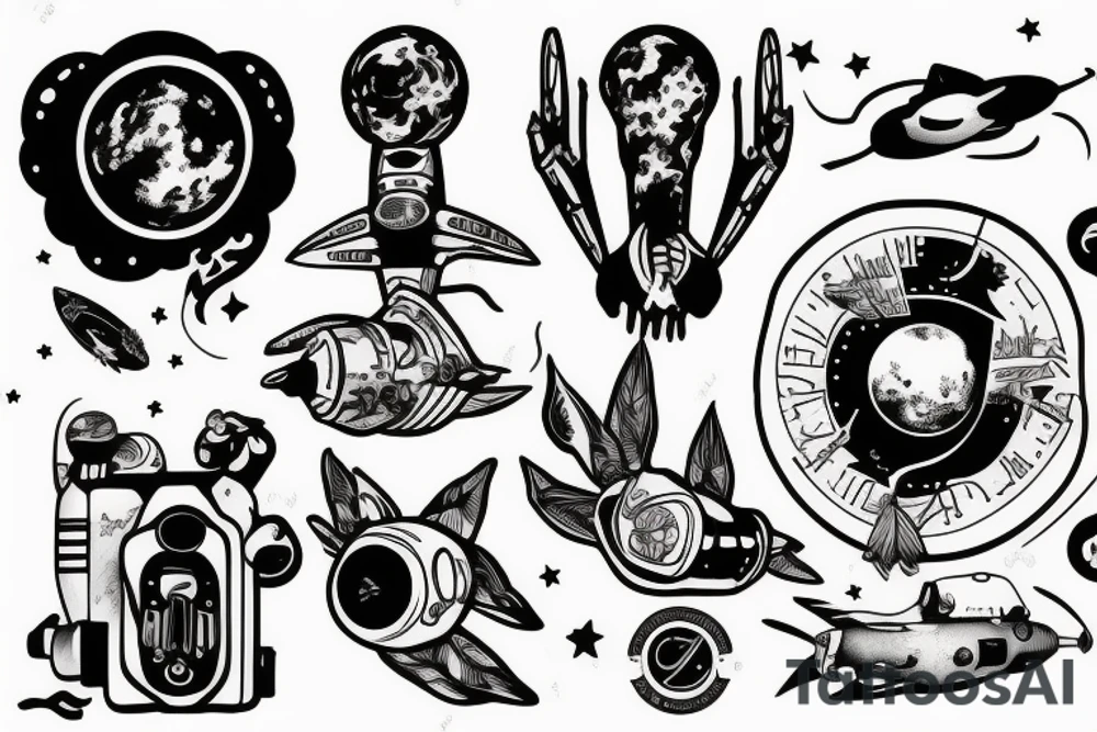 astronaut tattoo idea