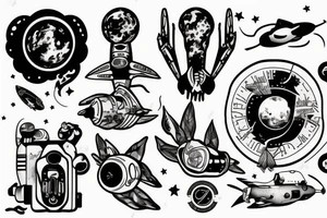 astronaut tattoo idea