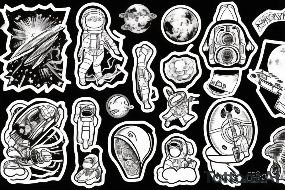 astronaut tattoo idea