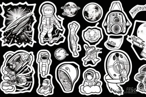 astronaut tattoo idea