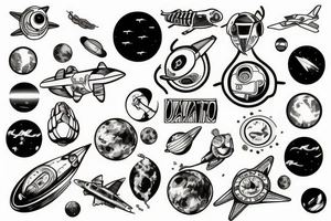 astronaut tattoo idea