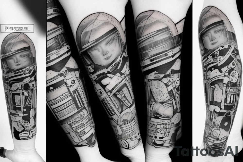 astronaut tattoo idea