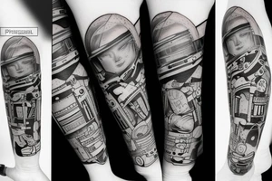 astronaut tattoo idea