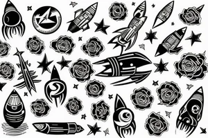rocket tattoo idea