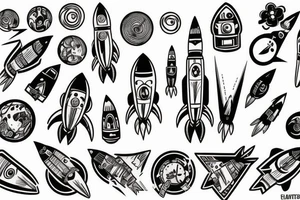 rocket tattoo idea