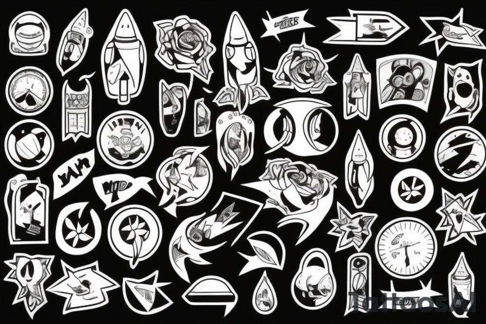 rocket tattoo idea