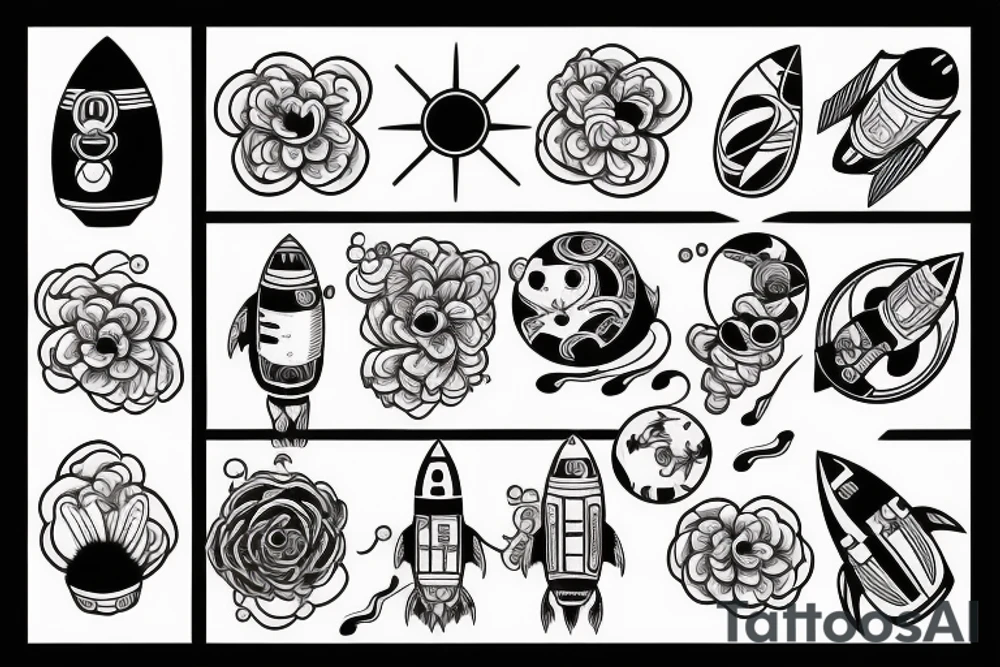 rocket tattoo idea