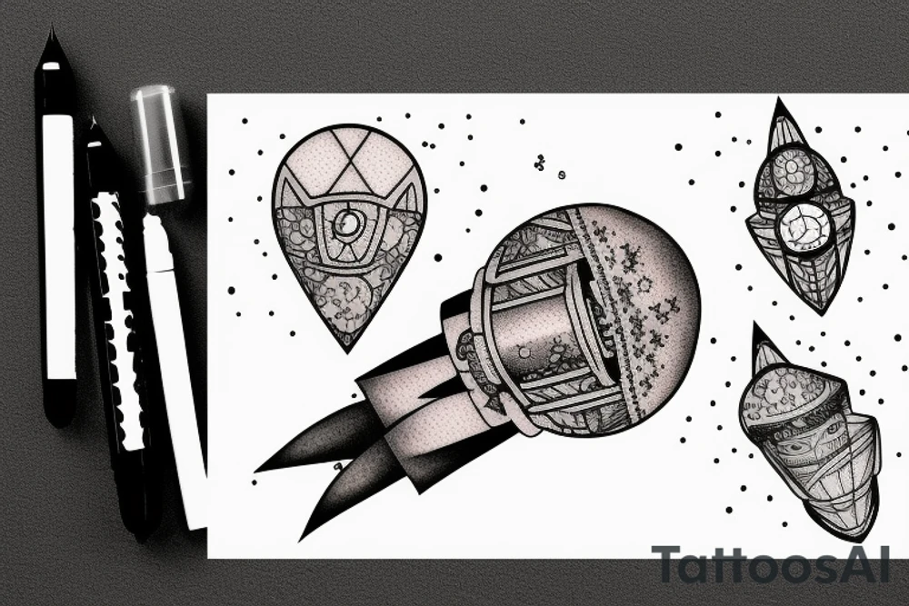 rocket tattoo idea