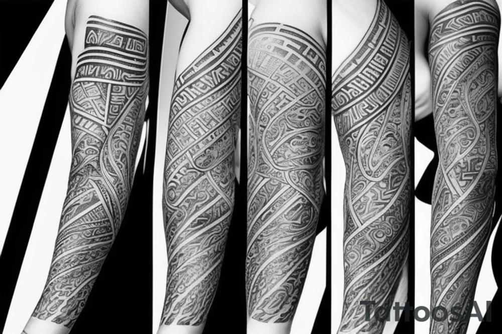 Greek sleeve tattoo idea