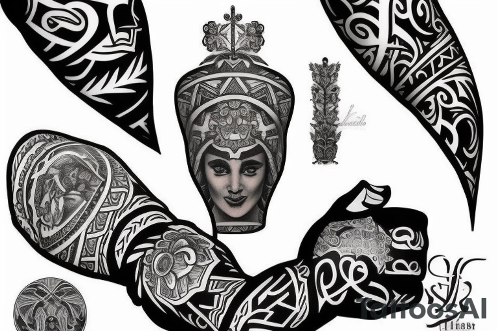 Greek sleeve tattoo idea