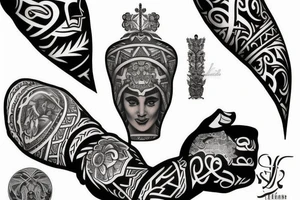 Greek sleeve tattoo idea