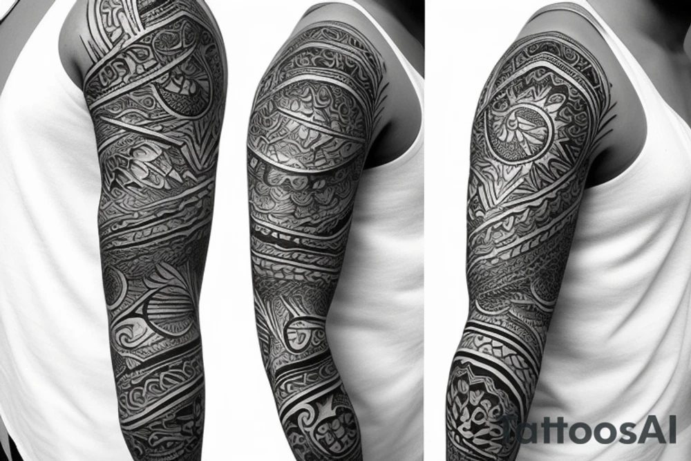 Baja Mexico sleeve tattoo idea