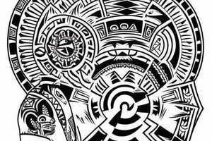 Aztec sleeve tattoo idea