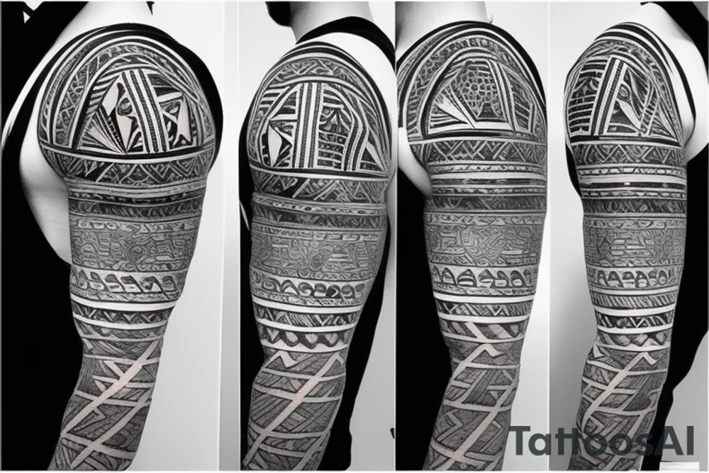 Aztec sleeve tattoo idea