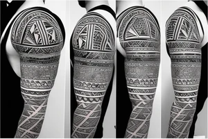 Aztec sleeve tattoo idea
