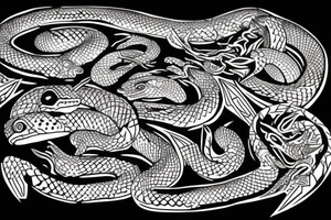 Aztec snake tattoo idea