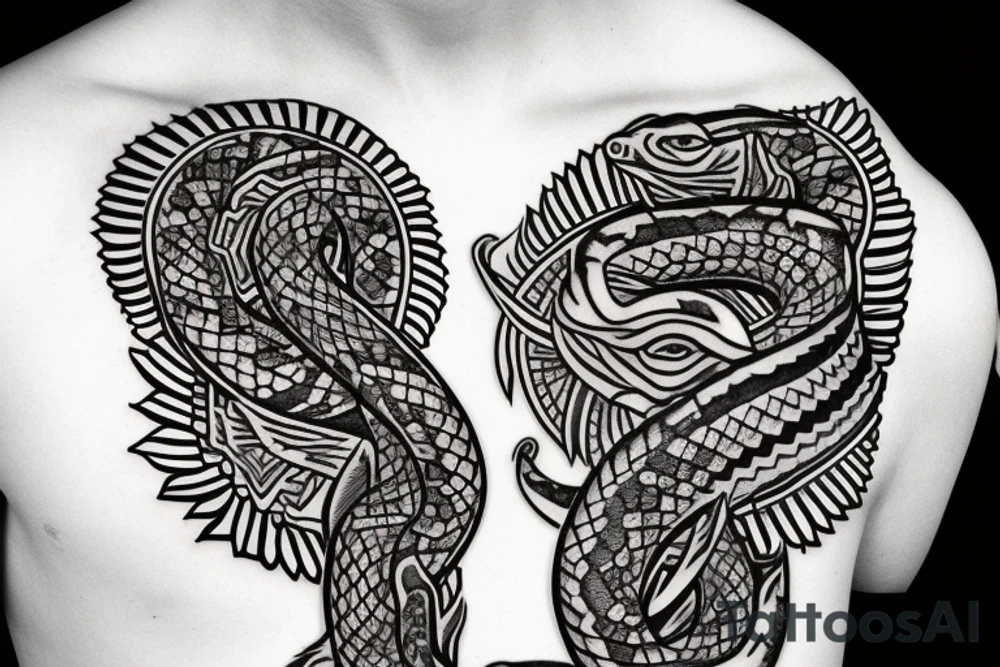 Aztec snake tattoo idea