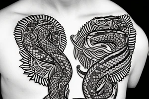 Aztec snake tattoo idea