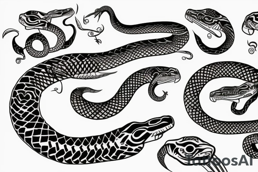 Aztec snake tattoo idea