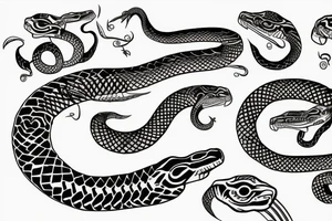 Aztec snake tattoo idea