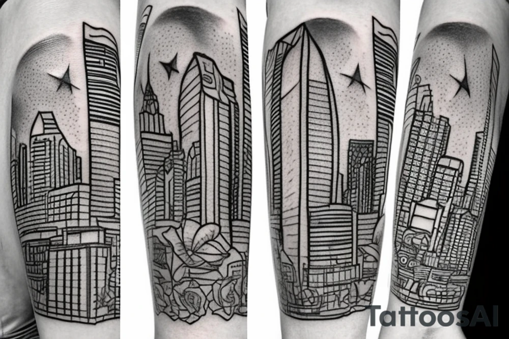 San Diego skyline tattoo idea