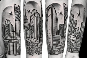 San Diego skyline tattoo idea