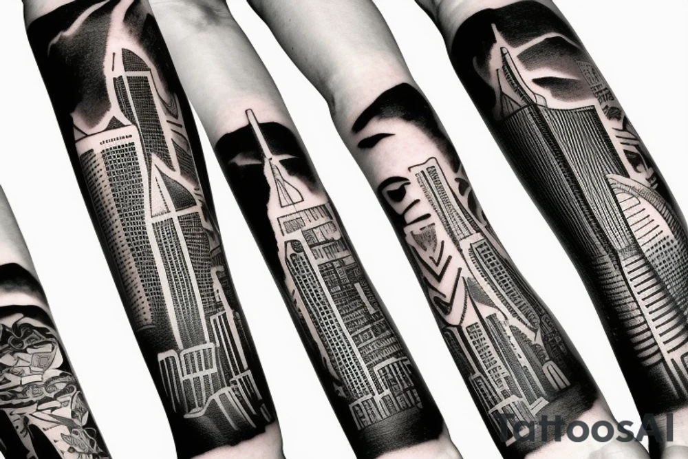 San Diego skyline tattoo idea