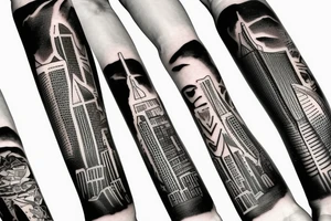 San Diego skyline tattoo idea