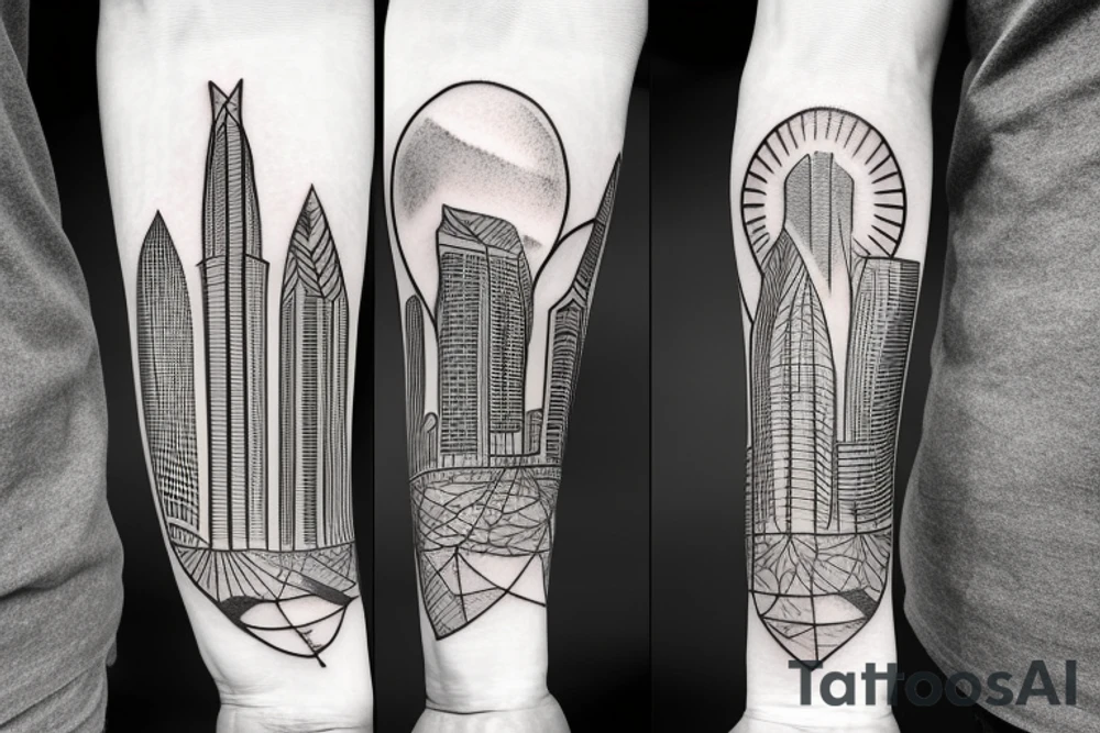San Diego skyline tattoo idea