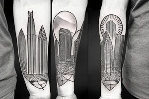 San Diego skyline tattoo idea