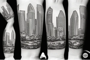San Diego skyline tattoo idea