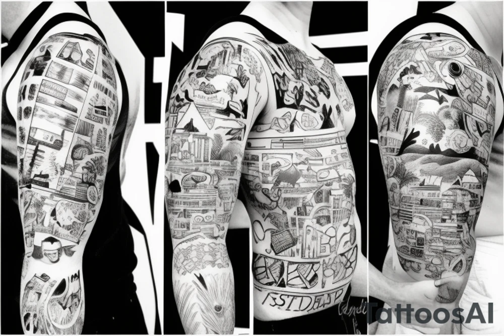South San Diego skyline tattoo idea