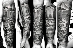 South San Diego skyline tattoo idea