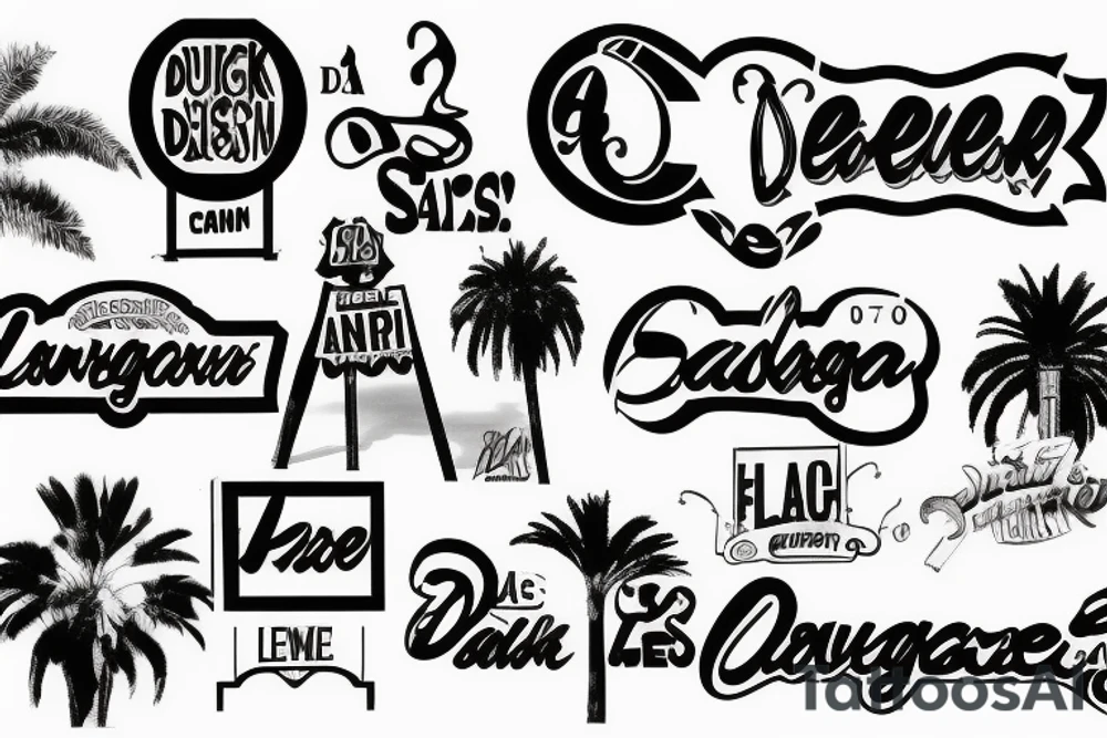 92154 San Diego ca palm Avenue street sign tattoo idea