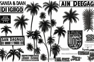 92154 San Diego ca palm Avenue street sign tattoo idea