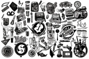 old school elements tattoo idea