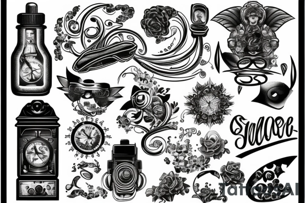 old school elements tattoo idea
