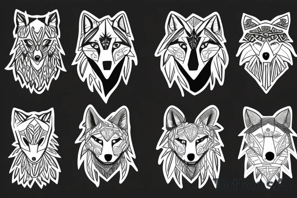 Wolf howling tattoo idea