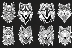 Wolf howling tattoo idea