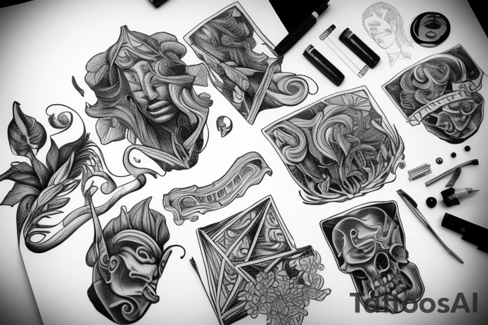 Herculese  with golden ratio tattoo idea