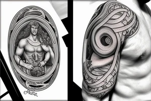 Hercules with the Fibonacci sequence tattoo idea