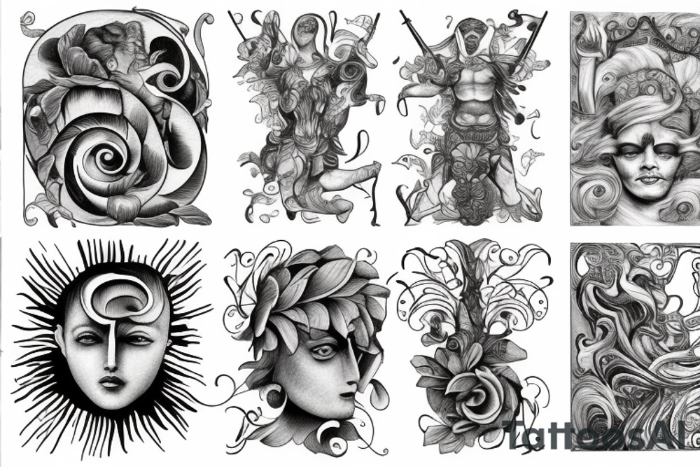 Hercules with the Fibonacci sequence tattoo idea