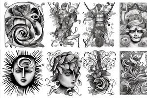 Hercules with the Fibonacci sequence tattoo idea