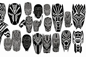 wakanda patterns tattoo idea